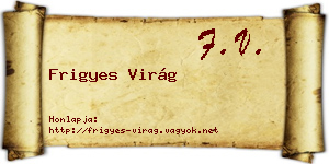 Frigyes Virág névjegykártya